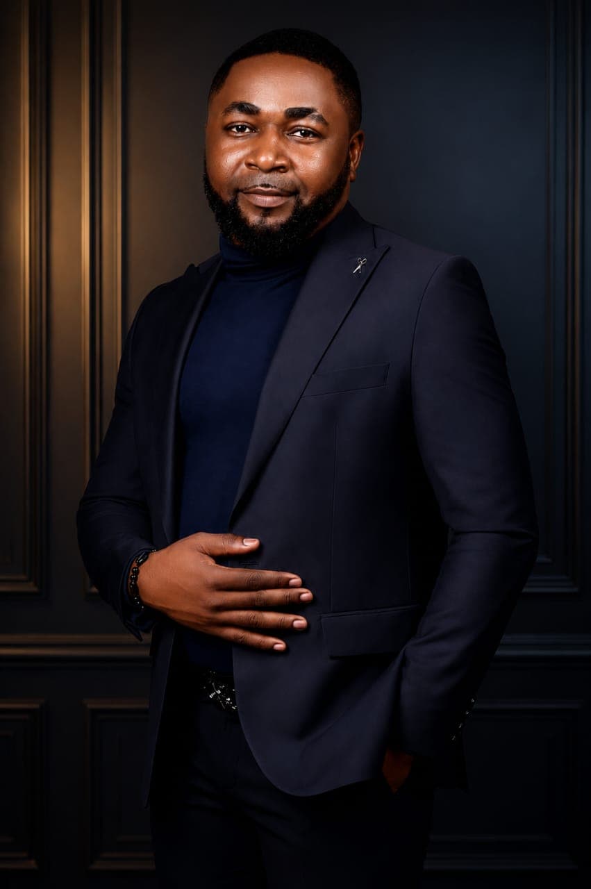 Portrait of Mr. Blessing A. Yenrowvo, Founder and Managing Director of B&K Consult Ltd